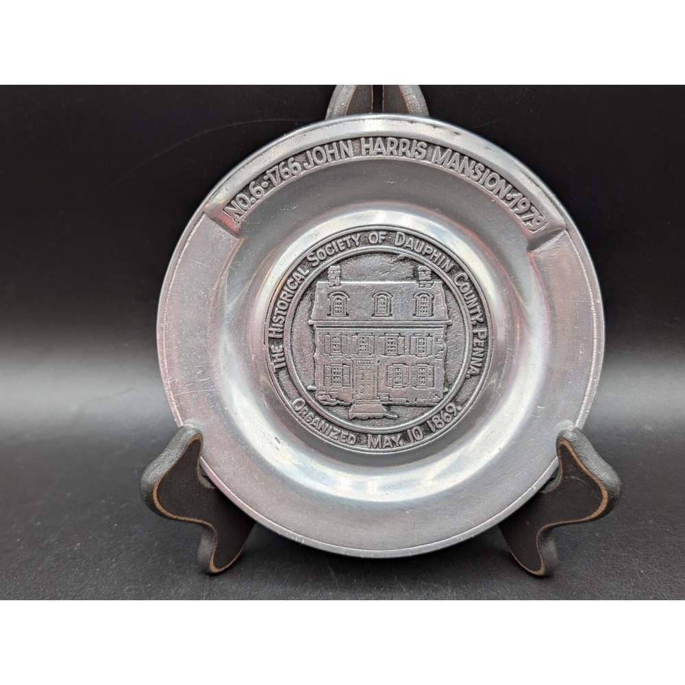 1979 Wilton Pewter Plate John Harris Mansion Historial Society Dauphin County
